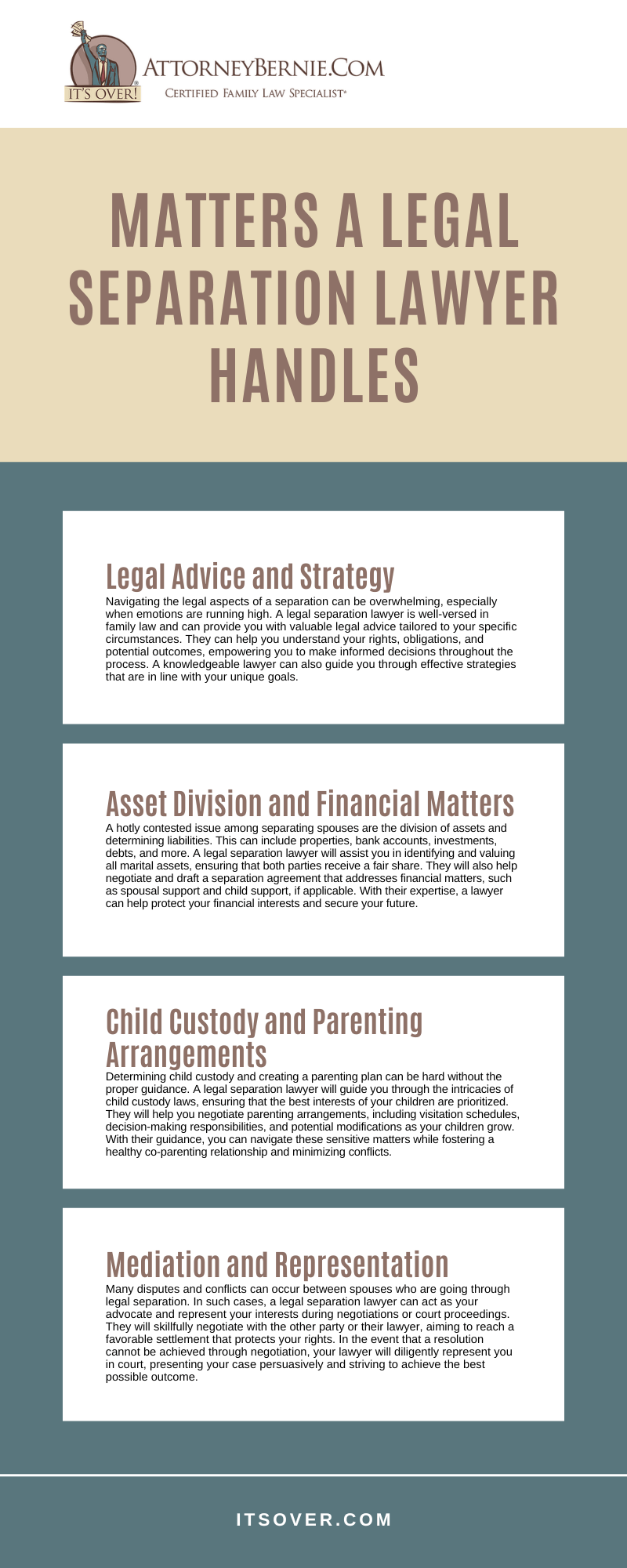 Matters A Legal Separation Lawyer Handles Infographic